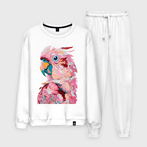 Мужской костюм Розовый попугай / Белый – фото 1