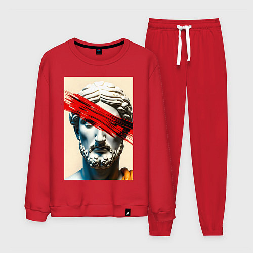 Мужской костюм Штрих на античной статуе / Красный – фото 1