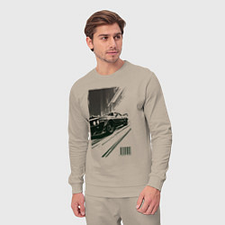 Костюм хлопковый мужской Гоночный спорткар, цвет: миндальный — фото 2