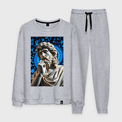 Костюм хлопковый мужской Античность и математика, цвет: меланж