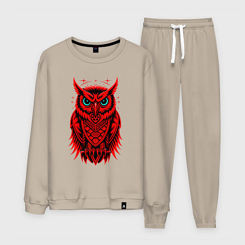 Мужской костюм Сова красная / Миндальный – фото 1