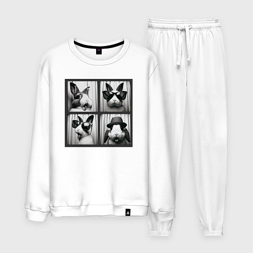 Мужской костюм Кролик в фотобудке / Белый – фото 1