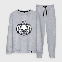 Костюм хлопковый мужской Dead pumpkin, цвет: меланж