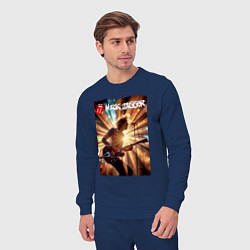 Костюм хлопковый мужской Mick Jagger - lead singer of The Rolling Stones, цвет: тёмно-синий — фото 2