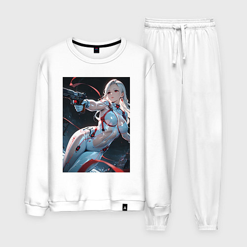 Мужской костюм Девушка-наемница / Белый – фото 1