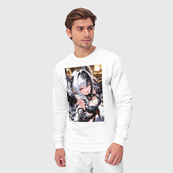 Костюм хлопковый мужской Jetavie Punishing Gray Raven, цвет: белый — фото 2