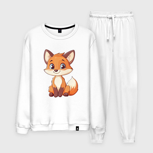 Мужской костюм Хитрый лисёнок / Белый – фото 1