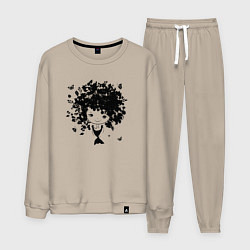 Костюм хлопковый мужской Милая весенняя девчонка, цвет: миндальный