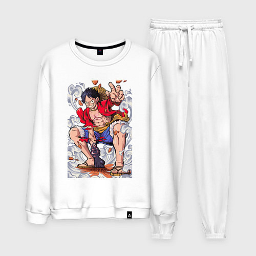 Мужской костюм One piece Луффи / Белый – фото 1