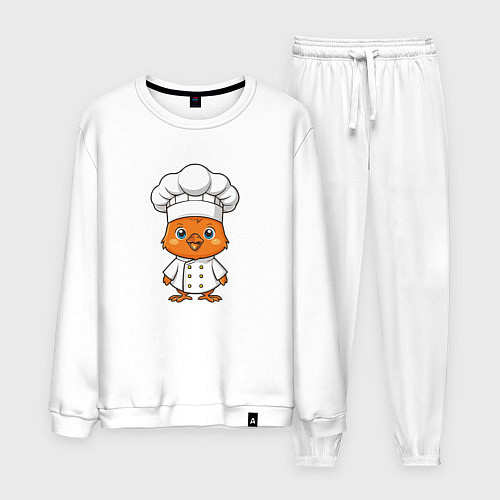 Мужской костюм Цыплёнок повар / Белый – фото 1