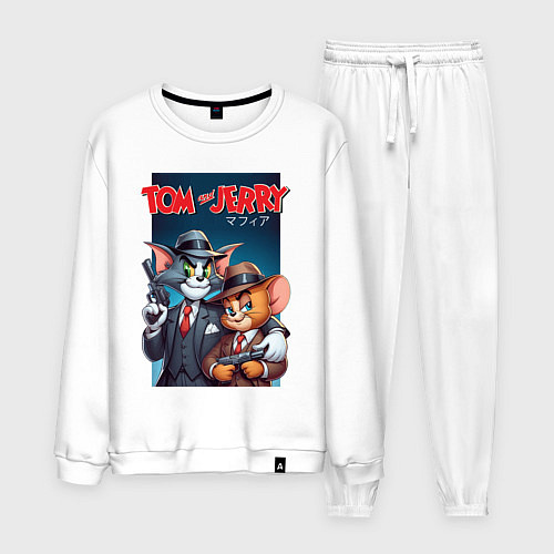 Мужской костюм Tom and Jerry - gangsters / Белый – фото 1