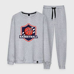 Костюм хлопковый мужской Basketball sport, цвет: меланж