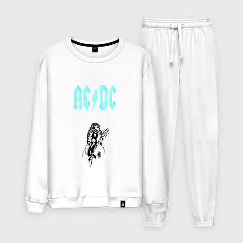 Мужской костюм AcDc Angus Young / Белый – фото 1