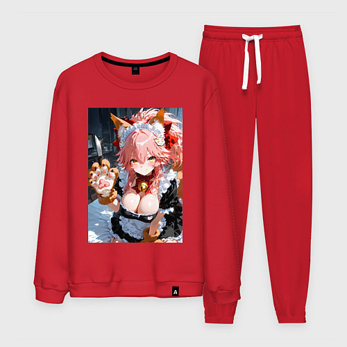 Мужской костюм Фейт Тамамо в костюме горничной / Красный – фото 1