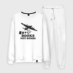 Костюм хлопковый мужской Книжки а не бомбы, цвет: белый