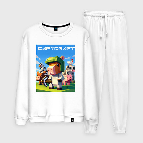 Мужской костюм Capycraft - collaboration ai art / Белый – фото 1