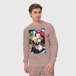 Костюм хлопковый мужской Джесси и Мяут на пикнике, цвет: пыльно-розовый — фото 2