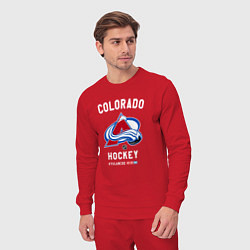 Костюм хлопковый мужской Colorado Avalanche team NHL, цвет: красный — фото 2