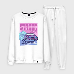 Костюм хлопковый мужской Street drift, цвет: белый