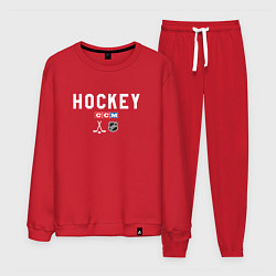 Костюм хлопковый мужской Hockey NHL, цвет: красный