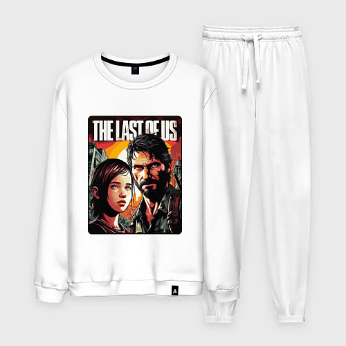 Мужской костюм Одни из нас - Джоэл и Элли постер / Белый – фото 1