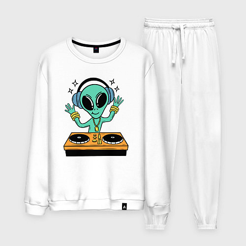 Мужской костюм Диджей инопланетянин / Белый – фото 1
