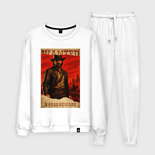 Мужской костюм Red dead redemtion постер / Белый – фото 1