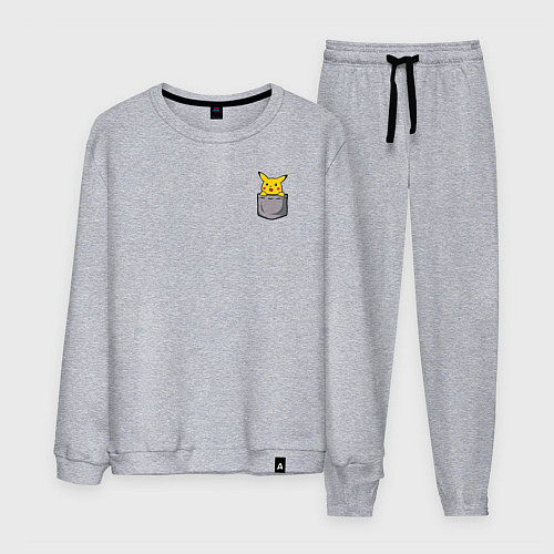 Мужской костюм Карманный пикачу / Меланж – фото 1