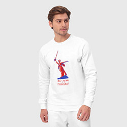 Костюм хлопковый мужской Родина мать, цвет: белый — фото 2