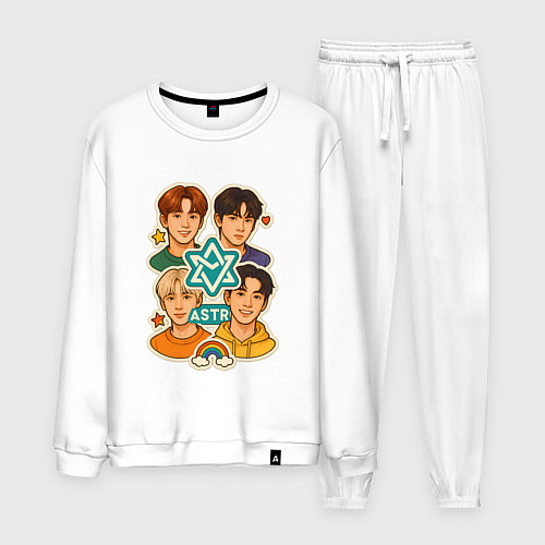 Мужской костюм Astro в виде стикеров / Белый – фото 1
