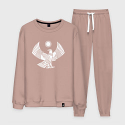 Костюм хлопковый мужской Дагестанский герб, цвет: пыльно-розовый