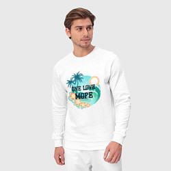 Костюм хлопковый мужской One love море, цвет: белый — фото 2