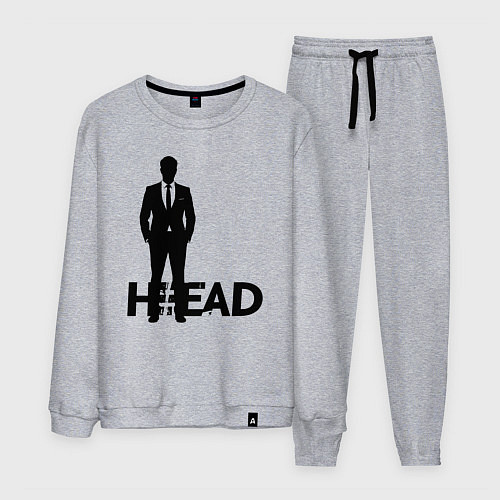 Мужской костюм Руководитель в деловом костюме / Меланж – фото 1