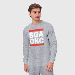Костюм хлопковый мужской SGA OKC, цвет: меланж — фото 2