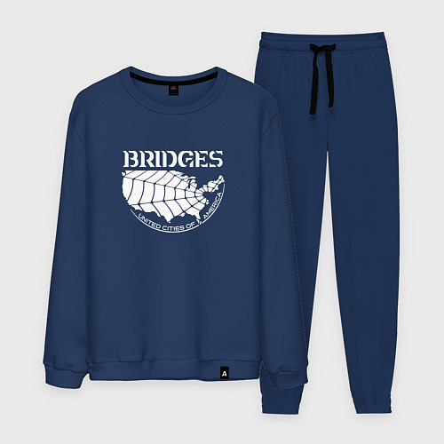 Мужской костюм Bridges logo / Тёмно-синий – фото 1