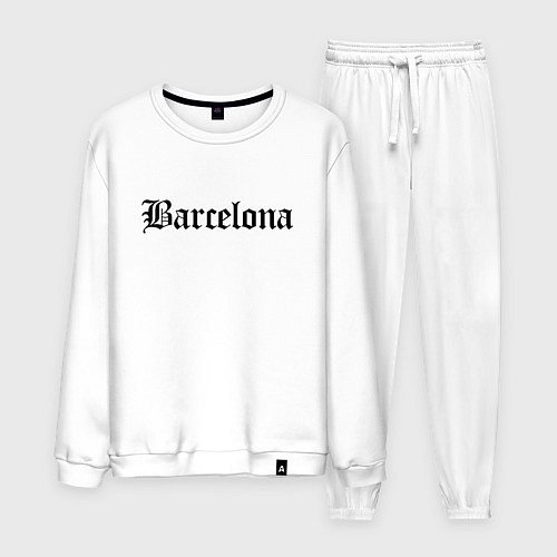 Мужской костюм Barcelona Catalonia - Spain / Белый – фото 1