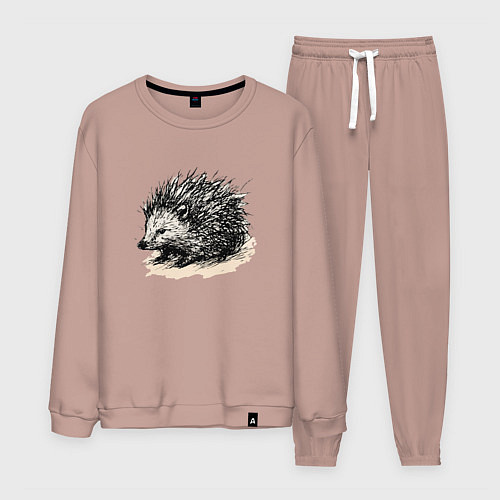 Мужской костюм Скетч Ёж / Пыльно-розовый – фото 1