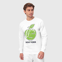 Костюм хлопковый мужской Сity of New York, цвет: белый — фото 2