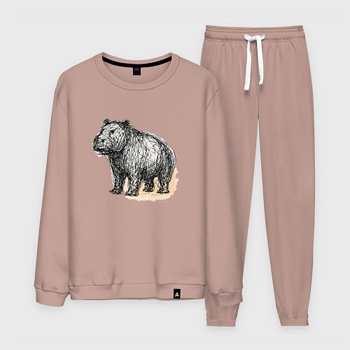 Мужской костюм Скетч Бегемот / Пыльно-розовый – фото 1