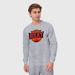 Костюм хлопковый мужской Майами Хит - баскетбол, цвет: меланж — фото 2