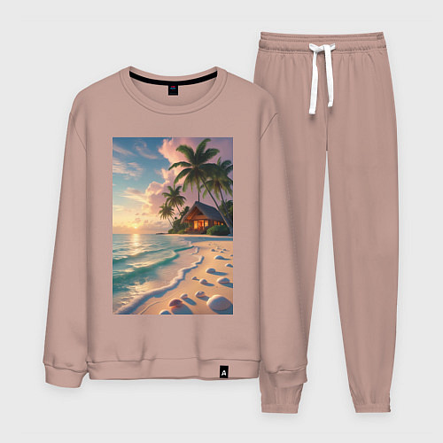 Мужской костюм Вилла на берегу океана / Пыльно-розовый – фото 1