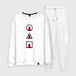 Костюм хлопковый мужской Стражи - The squid game, цвет: белый