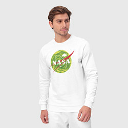 Костюм хлопковый мужской NASA Rick and Morty, цвет: белый — фото 2