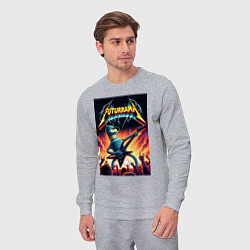 Костюм хлопковый мужской Bender cool thrash rock guitarist - Futurama, цвет: меланж — фото 2