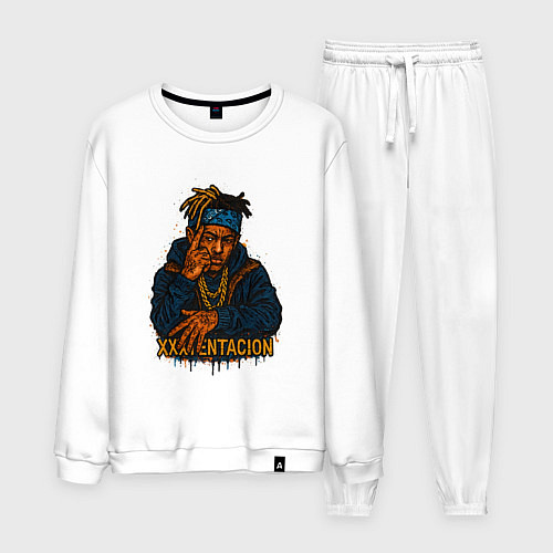 Мужской костюм XXXTentacion думает / Белый – фото 1