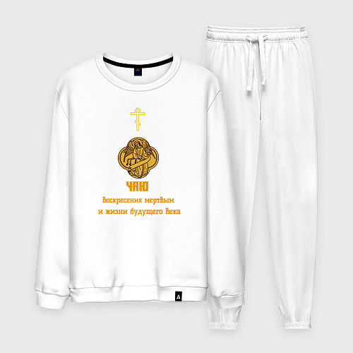 Мужской костюм Чаю воскресения мертвым узор охра / Белый – фото 1