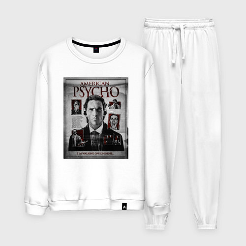 Мужской костюм Американский психопат Im walking on sunshine / Белый – фото 1