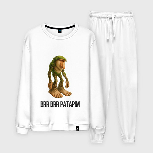 Мужской костюм Brr Brr Patapim Brainrot / Белый – фото 1