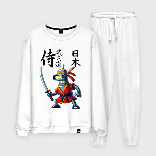 Мужской костюм Bender bending robot with katana - samurai / Белый – фото 1