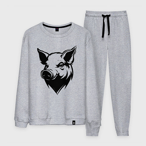 Мужской костюм Свиная голова / Меланж – фото 1